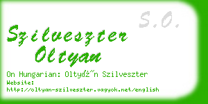 szilveszter oltyan business card